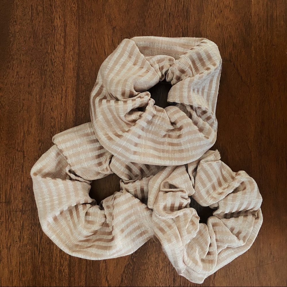 ‘GOLD RUSH’ Handmade Gold Striped Scrunchie
